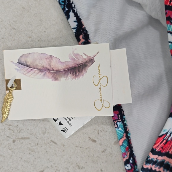 Poshmark Listing Description:🎨 Colorful One-Shoulder Cutout Swimsuit – Trendy - Picture 5 of 5